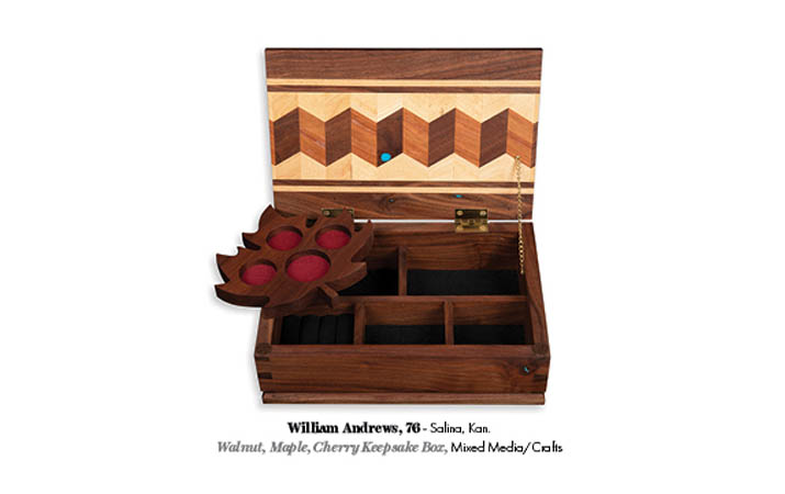 Postcard - Walnut, Maple, Cherry Keepsake Box by William Andrews