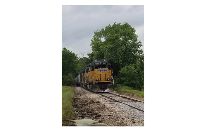 Birthday - Train Along Zell Road by Juanita Rapp Wyman