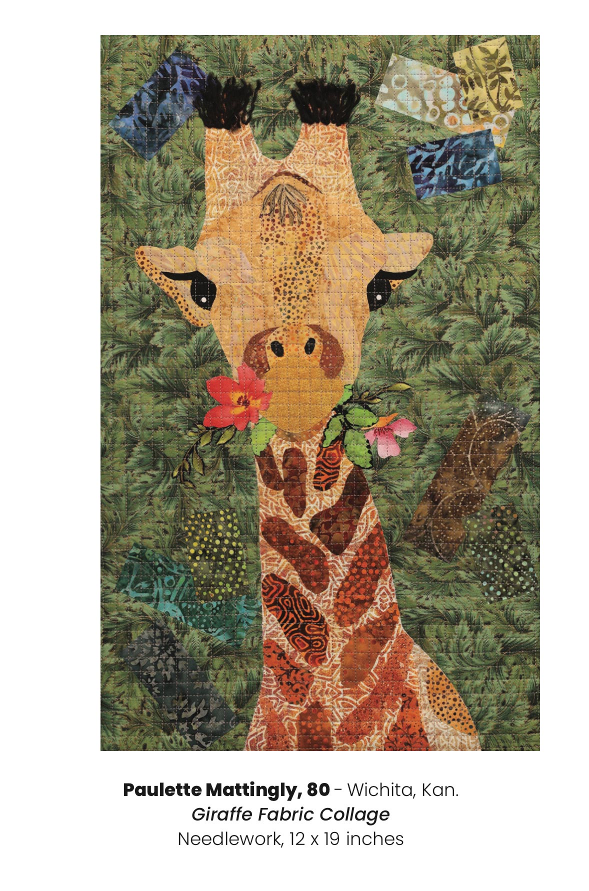 Giraffe Fabric Collage