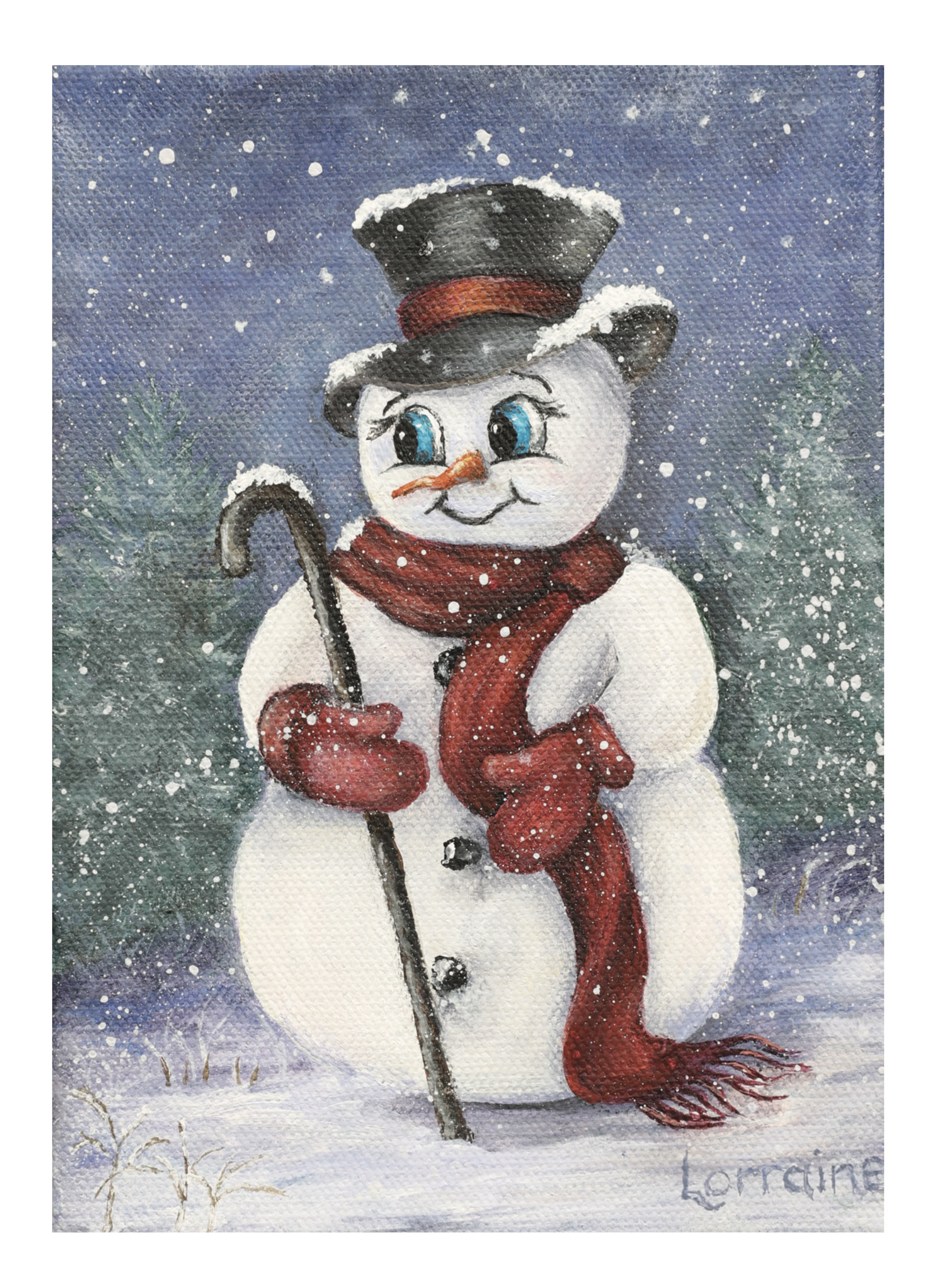 Snowman on a Snowy Day